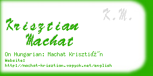 krisztian machat business card